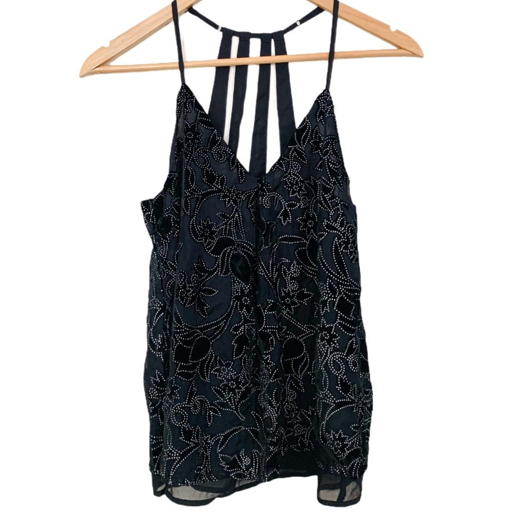 Lucky Brand Velvet Floral Blouse